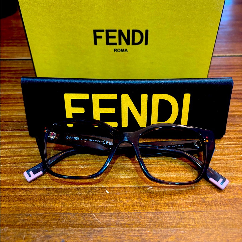 Brand New Fendi Eyeglasses. Never Worn. Tortoiseshell With Pink Accents!